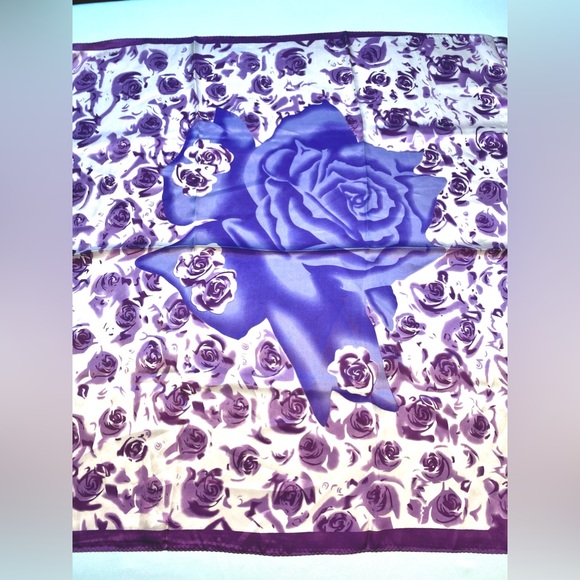 Silk Scarf Exquisite Peony Flower Print Silk Scarf Lightweight Breathable  Shawl - Picture 8 of 9